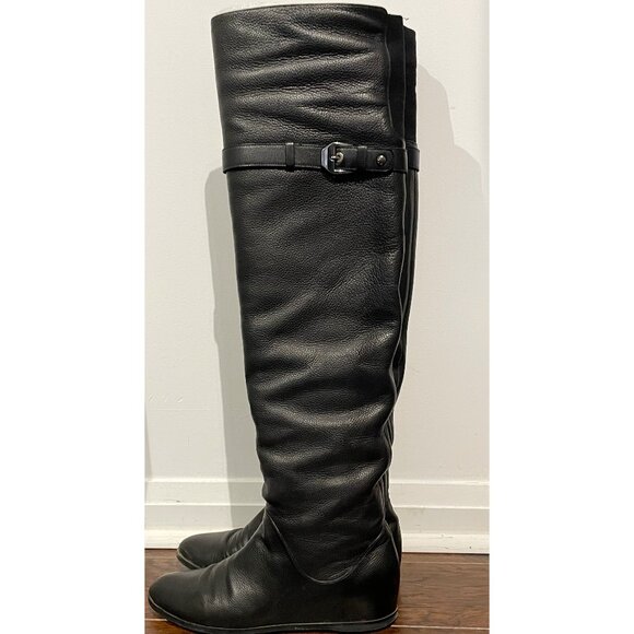 Stuart Weitzman Black Leather Boots, OVER the Knee  -  Size 7 - Picture 1 of 6